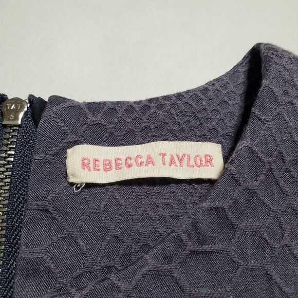 Rebecca Taylor Snake Jacquard Fit and Flare Knit Dress Size S Short Sleeve Women - Picture 8 of 10